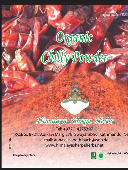 Organic Chilli, 60 gr.