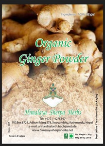 Organic Ginger, 50 gr.