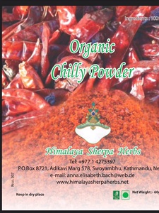 Organic Chilli, 60 gr.